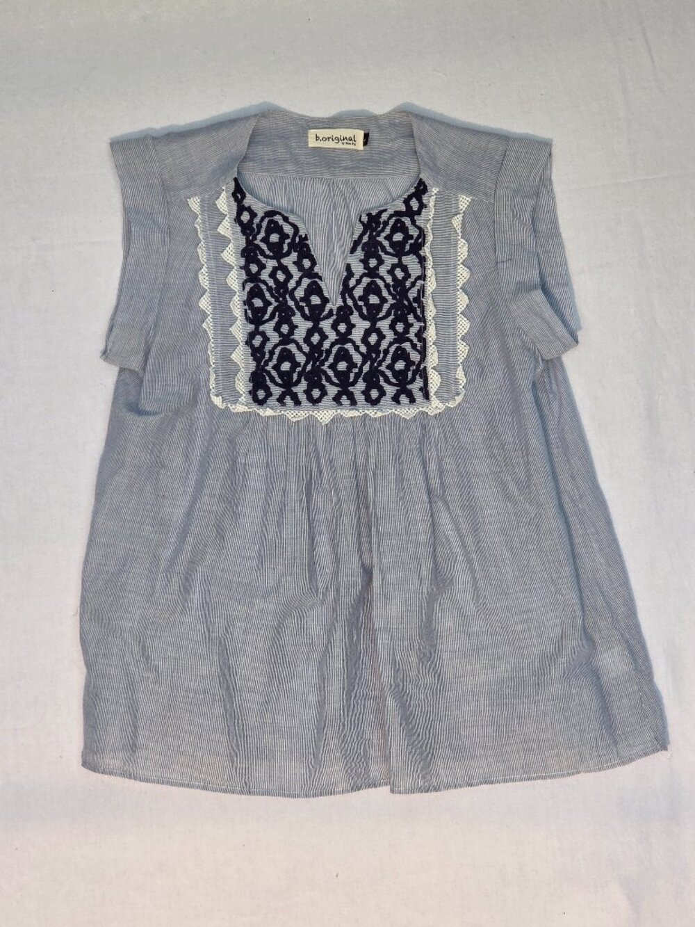 B.original sleeveless embroidery summer top